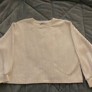White/Cream long sleeve Zara top